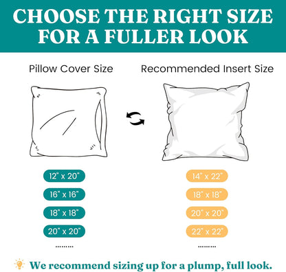 18X18 Feather down Alternative Throw Pillow Inserts, 100% Cotton Cover, Medium Firm Decorative Pillow Inserts for Couch, Sofa, Bed, Chair (Set of 2)